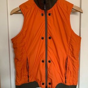 Orange Sleeveless Puffer Vest